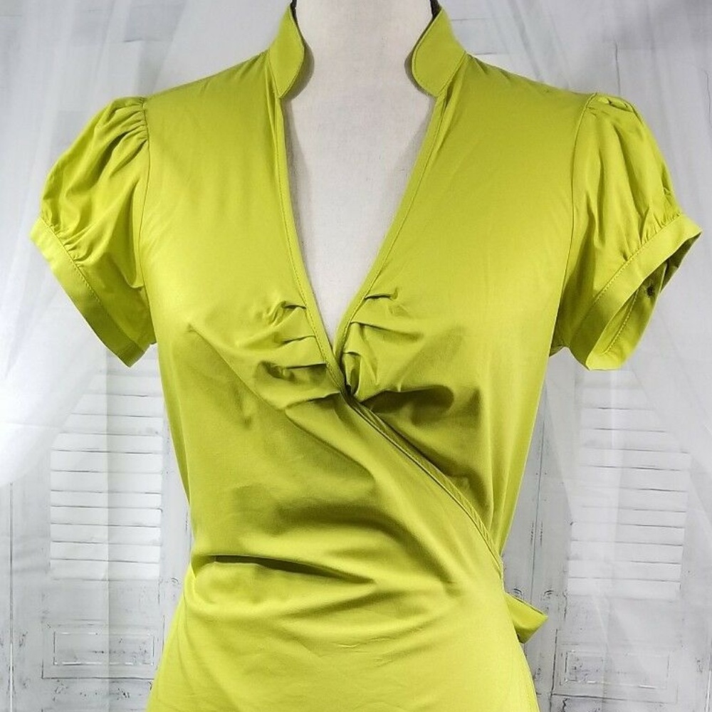 Express GREEN Dress Wrap Short Sleeve 8